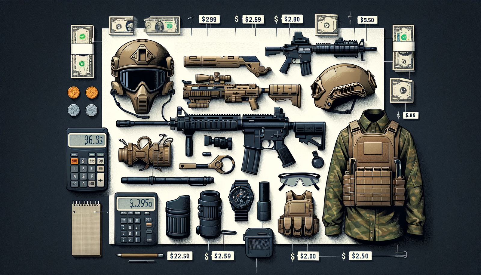 Le Coût Total  pour s’équiper en Airsoft : Un Guide Complet